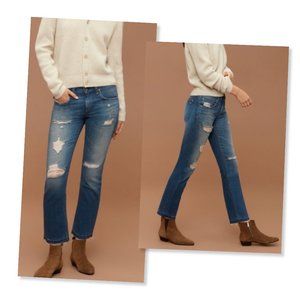 Rag & Bone Doris Distressed Crop Ex-Boyfriend Jeans